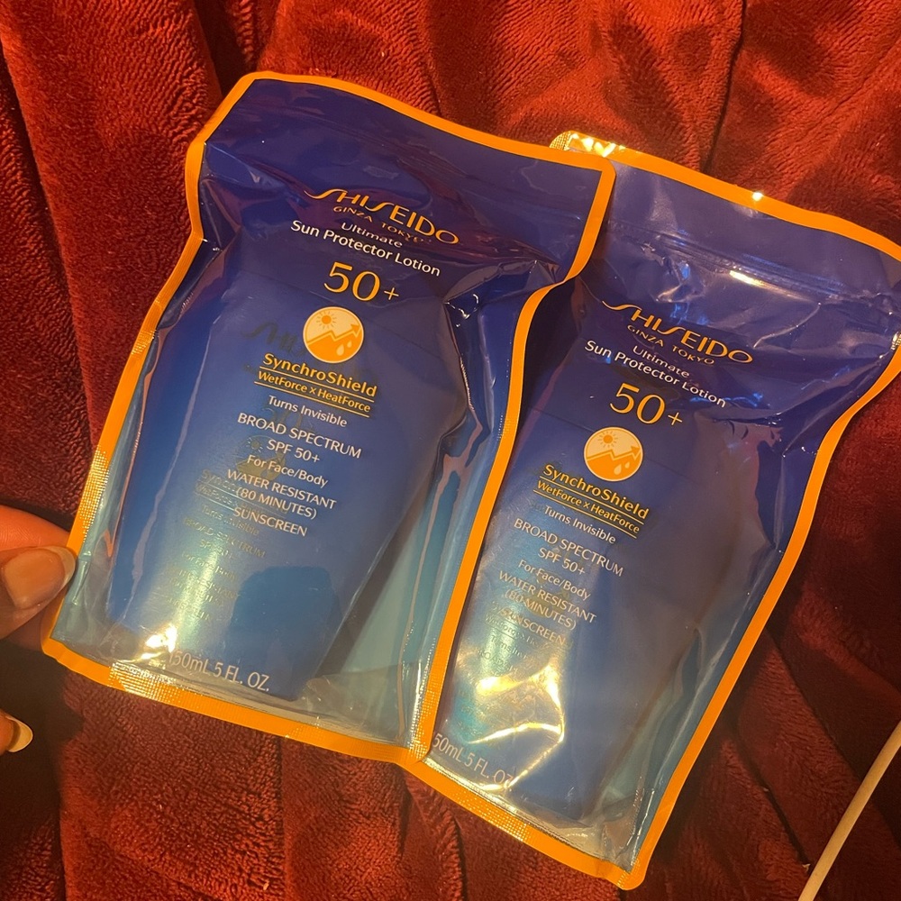 2x Shiseido Blue Sun Protector Lotions